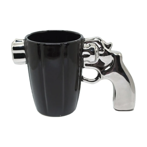 Metalik Silah Tasarımlı Kupa Bardak - 5
