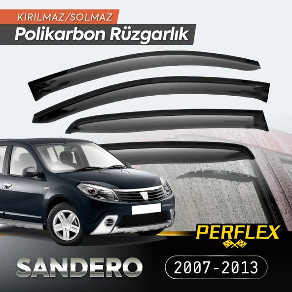 Dacia Sandero 2007-2013 Cam Rüzgarlığı V2 Düz - 2