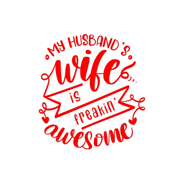 My Husband Wife Awesome Sticker 17x17 Cm Kırmızı ürün görseli