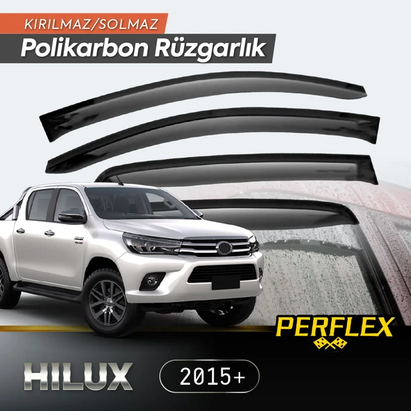 Toyota Hilux 2015+ Cam Rüzgarlığı V2 Düz - 2