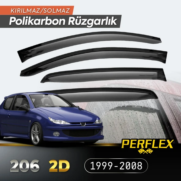 Peugeot 206 2D (Tek Kapı) 1999-2008 Cam Rüzgarlığı V2 Düz - 2