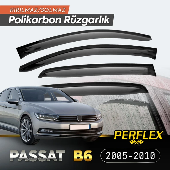 VW Passat B6 2005-2010 Cam Rüzgarlığı V2 Düz - 2