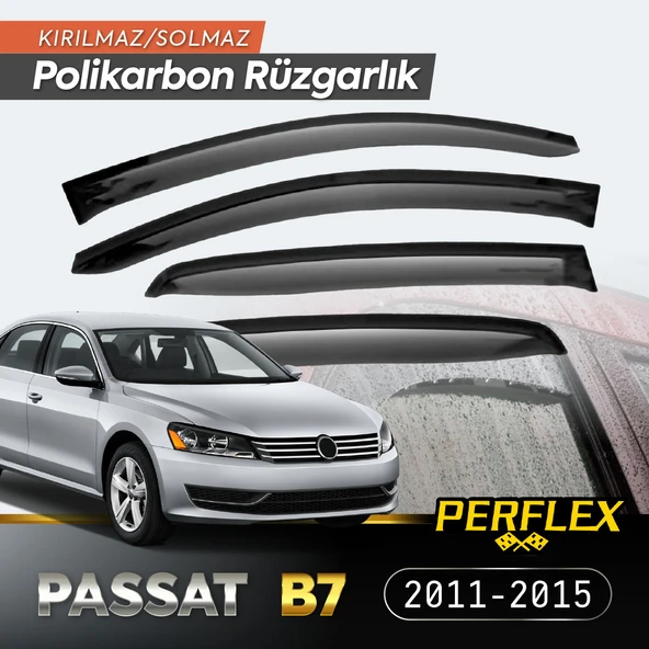 VW Passat B7 2011-2015 Cam Rüzgarlığı V2 Düz - 2