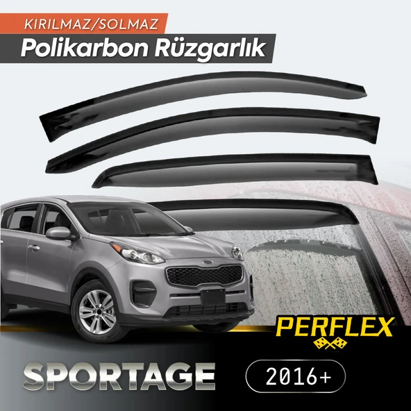 KIA Sportage 2016+ Cam Rüzgarlığı V2 Düz - 2
