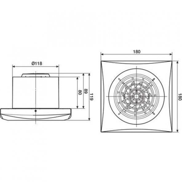 Soler & Palau Silent 200 CRZ Timer  120mm m³/h 180 dB 33 Sessiz Tasarruflu Ortam Havalandırma Fanı AGMair agm - 2