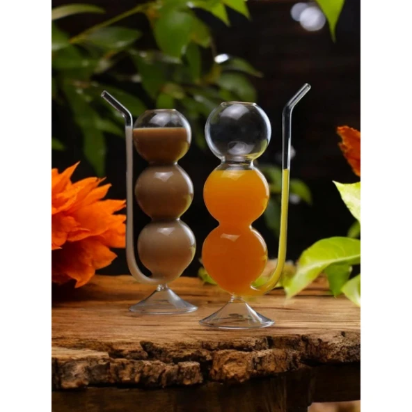 Pipetli Boğumlu Cam Bardak - 4