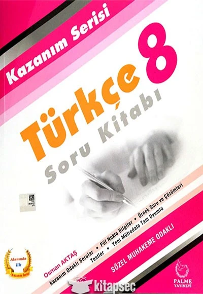 8.Sınıf Kazanım Serisi Türkçe Soru Bankası Palme Yayınevi