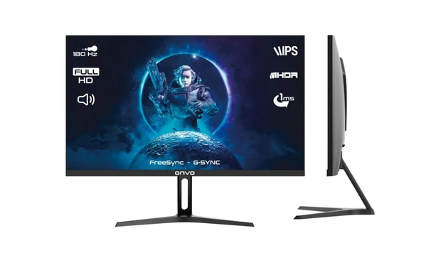 Onvo 24" OV24MNT202G Fast IPS 180 Hz 1ms Fhd Freesync - Multimedya G Sync Oyuncu Monitörü - 2