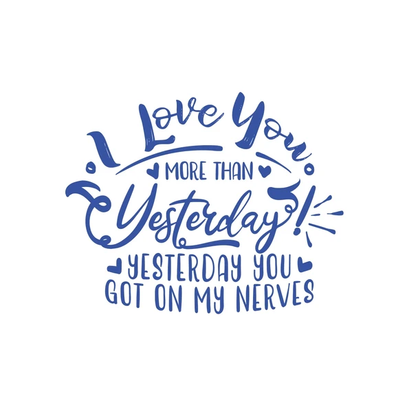 I love You Sticker 17x17 Cm Mavi