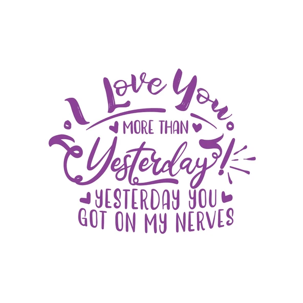 I love You Sticker 17x17 Cm Mor