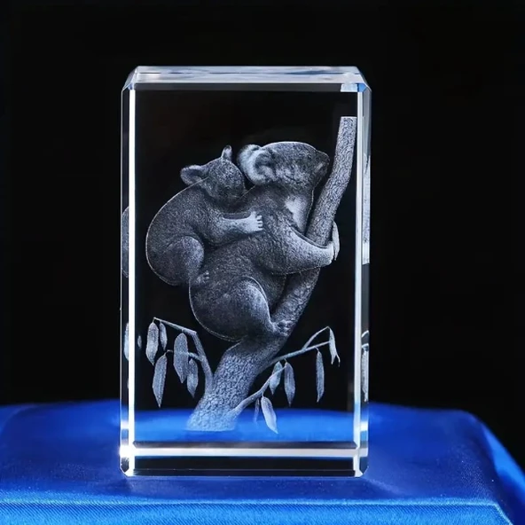 3D Kristal Koala Modeli - 2