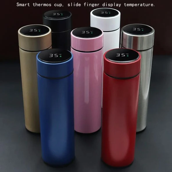 Sıcaklık Göstergeli Dijital Termos 500 ml - 2