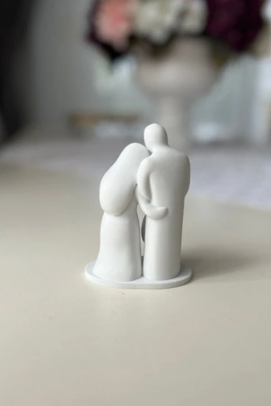 Aşk ve Birlik Temalı Aile Heykeli - Dekoratif Anneler Günü Babalar Günü Hediyesi (10x7 cm) - 3