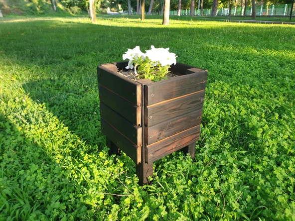 Wood&Pot Dış Mekan Orta Boy Saksı - 29x29x40