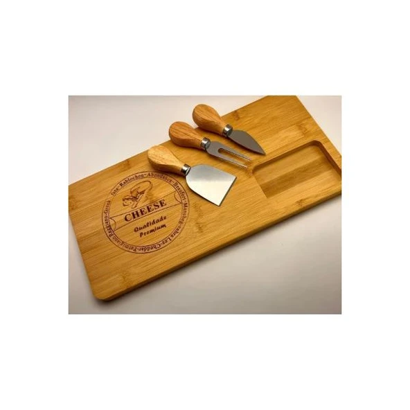 Bambu Peynir Kesme Sunum Tahtası - 2