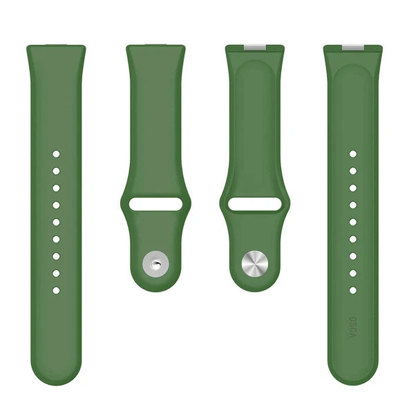 Huawei Watch Fit 4 Fit 4 Pro İle Uyumlu PureLux Tam Uyumlu Yumuşak Soft Silikon Kordon  Haki - Resim 4