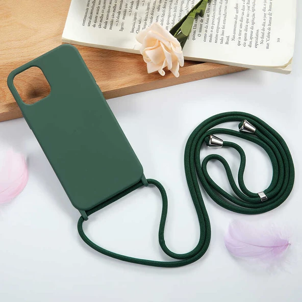 İPhone 11 ile Uyumlu Ropi İpli Silikon İçi Kadife Korumalı Kılıf - 3