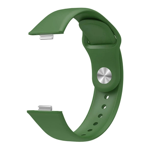 Huawei Watch Fit 4 Fit 4 Pro İle Uyumlu PureLux Tam Uyumlu Yumuşak Soft Silikon Kordon  Haki - Resim 3