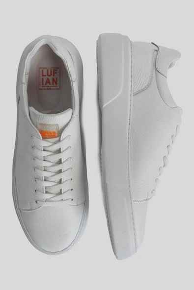 Lufian Erkek Deri Sneaker Ayakkabı Beyaz - 3