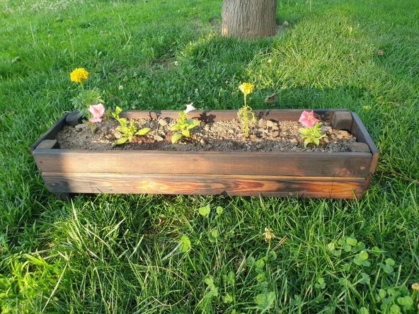 Wood&Pot Dış Mekan Elongate Saksı - 84X24x20 - 2