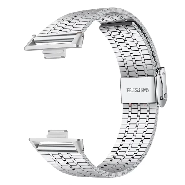 Huawei Watch Fit 4 Fit 4 Pro İle Uyumlu Lux Correa Paslanmaz Ayarlanabilir Metal Tokalı Kordon  Gümüş - 3