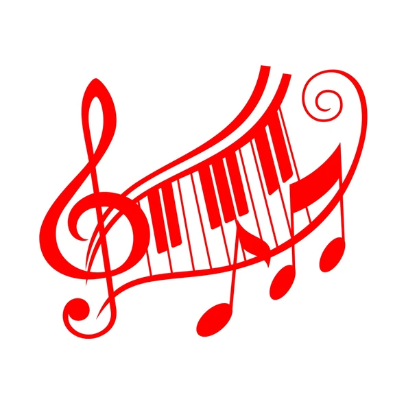 Müzik ve Nota Sticker 17x17 Cm Kırmızı ürün görseli