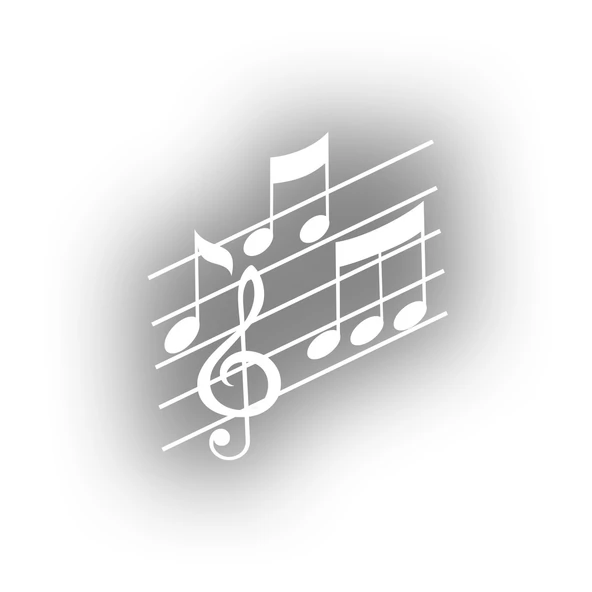 Müzik ve Nota Sticker 17x17 Cm Beyaz ürün görseli