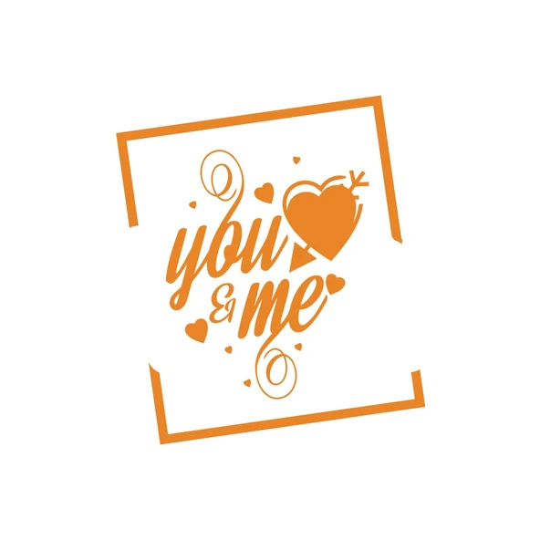 Yo and Me Sticker 17x17 Cm Turuncu