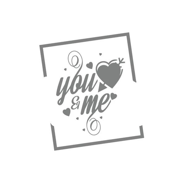 Yo and Me Sticker 17x17 Cm Gri