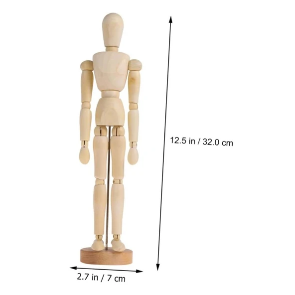 Eskiz Mankeni Ahşap Model 30 cm Manken Modelling - 6
