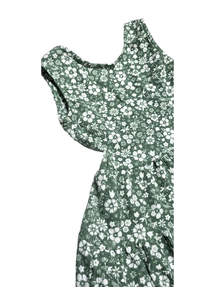 Çiçekli Kız Çocuk Elbise - Resim 5