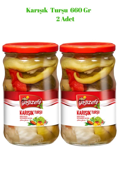 Yağızefe Karışık Turşu 660 Gr x 2 Adet
