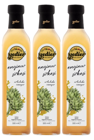 Yedier Enginar Sirkesi 500 ml X 3 Adet