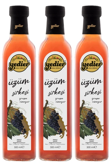 Yedier Üüzm Sirkesi 500 ml X 3 Adet