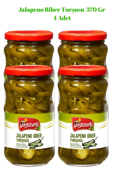Yağızefe Jalapeno Biber Turşusu 370 Gr x 4 Adet