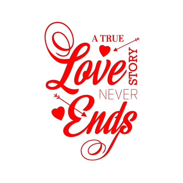 Love never Ends Sticker 17x17 Cm Kırmızı