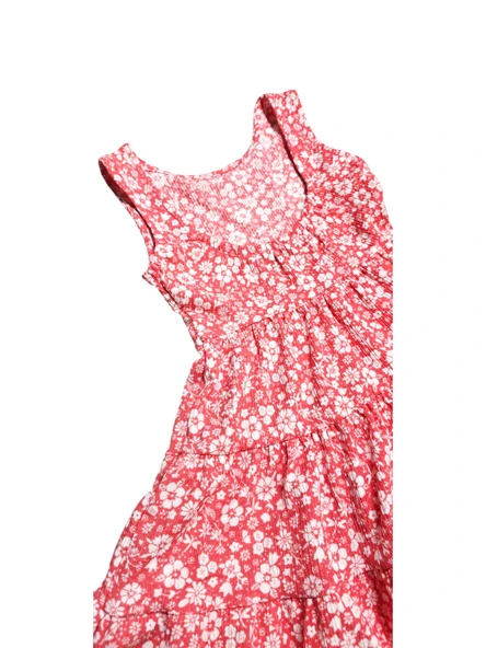 Çiçekli Kız Çocuk Elbise - Resim 5