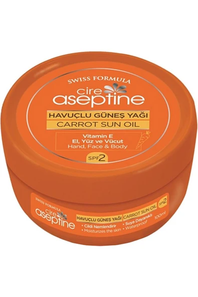 CIRE ASEPTINE Cire Aceptıne Sun Havuçlu Güneş Yağı Kavanoz 100ml