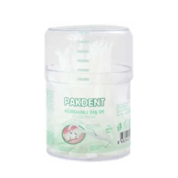 Pakdent Kürdanlı Diş İpi Silindir Kutu 50li