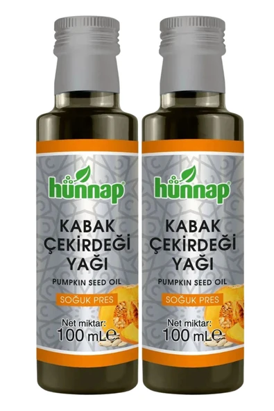 Hünnap Kabak Çekirdeği Yağı 100 ml x 2 Adet