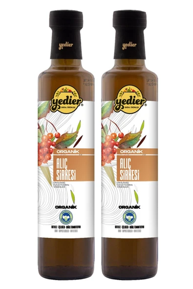 Yedier Organik Alıç Sirkesi 500 ml x 2 Adet