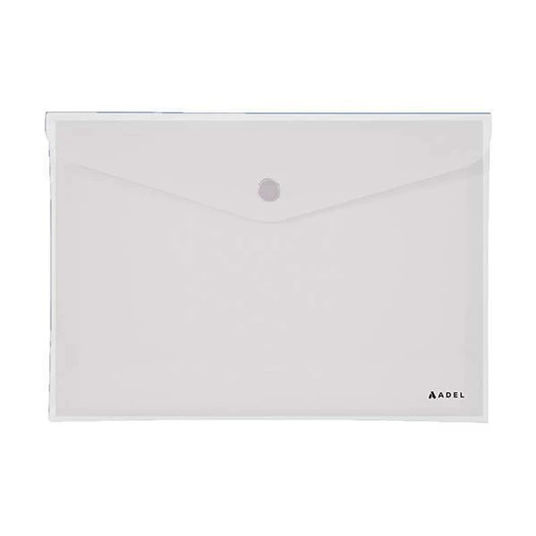 Adel A4 Çıtçıtlı Zarf Dosya Şeffaf