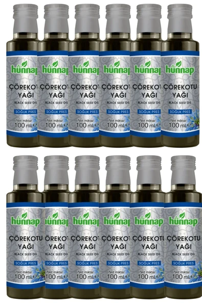 Hünnap Çörek Otu Yağı 100 ml x 12 Adet
