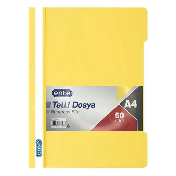 Ente Telli Dosya A4 50'li Sarı