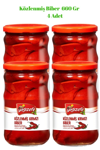 Yağızefe Közlenmiş Biber 660 Gr x 4 Adet