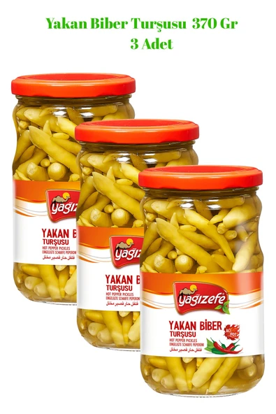 Yağızefe Yakan Biber Turşusu 370 Gr x 3 Adet