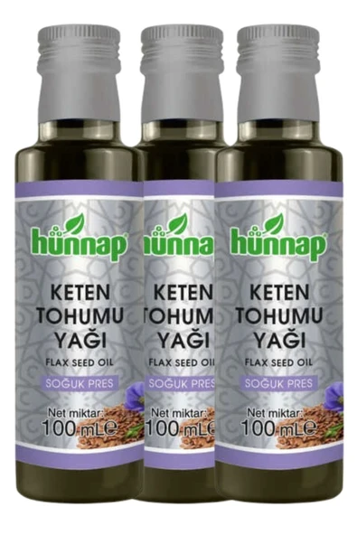 Hünnap Keten Tohumu Yağı 100 ml x 3 Adet