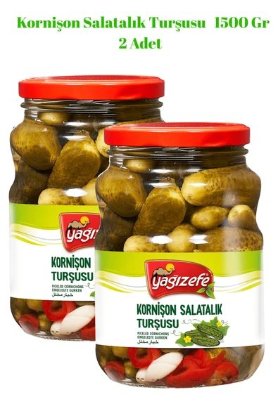 Yağızefe No:2 Kornişon Salatalık Turşusu 1500 gr X 2 Adet