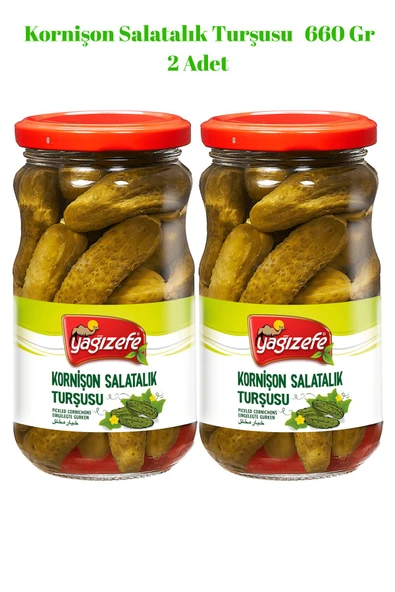 Yağızefe No:2 Kornişon Salatalık Turşusu 660 gr X 2 Adet