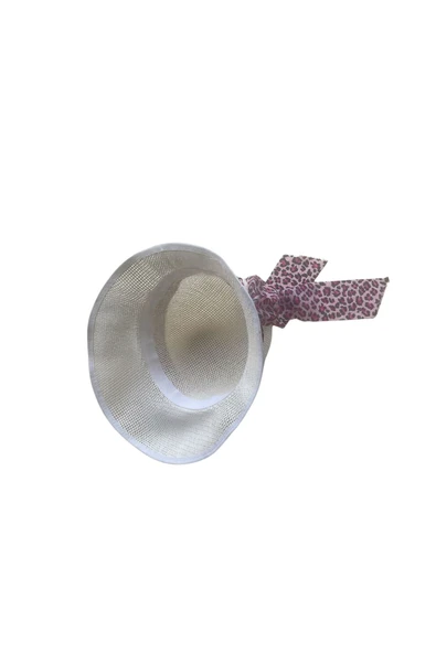 TODBİE Kız Çocuk Pembe renkli fularlı Keten Karışımlı  Şapka 57 cm % 100 Paper - 2